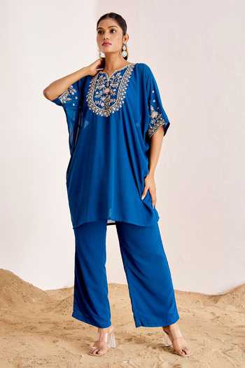 Suruchi Parakh Hand Embroidered Kaftan With Pant 