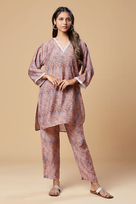 Spring Break Printed Kurta & Pant Set 