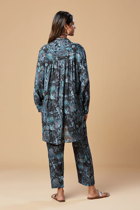 Spring Break Floral Print Shirt & Pant Set 