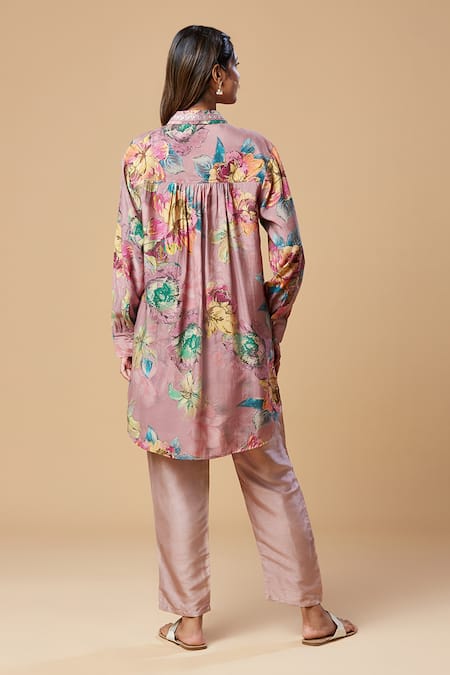 Spring Break Floral Print Shirt & Pant Set 