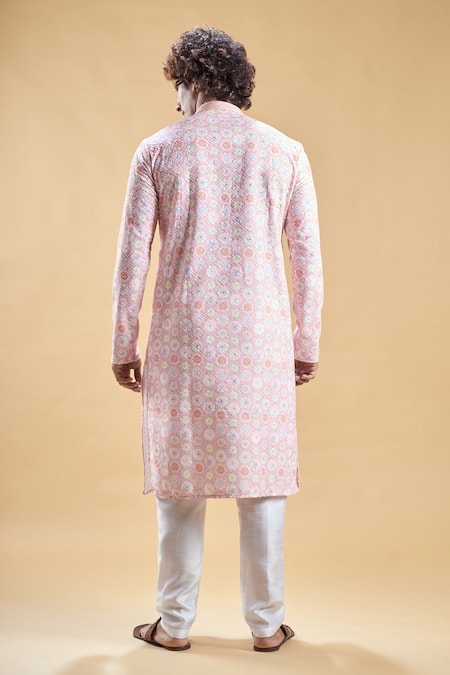 Arihant Rai Sinha Geometric Print Kurta With Churidar 