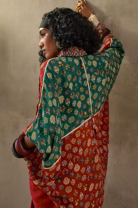 Aseem Kapoor Mandala Embroidered Dolman Sleeve Shirt 