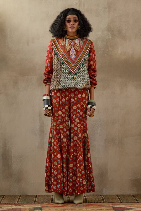 Buy Aseem Kapoor Multi Color Muslin, Satin Beads, Sequins, Tassels Floral Embroidered Jacket Online at Aza Fashions Buy_Aseem Kapoor_Multi Color Muslin, Satin Beads, Sequins, Tassels Floral Embroidered Jacket _Online_at_Aza_Fashions