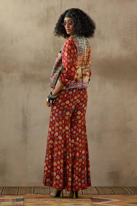 Aseem Kapoor Multi Color Muslin, Satin Beads, Sequins, Tassels Floral Embroidered Jacket at Aza Fashions Aseem Kapoor_Multi Color Muslin, Satin Beads, Sequins, Tassels Floral Embroidered Jacket _at_Aza_Fashions