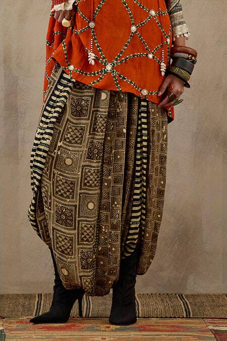 Aseem Kapoor Multi Color Crepe, Cotton Beads, Tassels, Mitra Resham Kurta And Trouser Set Online at Aza Fashions Aseem Kapoor_Multi Color Crepe, Cotton Beads, Tassels, Mitra Resham Kurta And Trouser Set _Online_at_Aza_Fashions