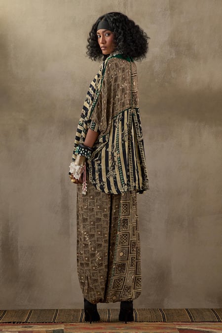 Aseem Kapoor Floral Batwing Sleeve Shirt Set 