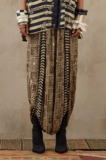 Aseem Kapoor Beige Crepe, Cotton Embroidery Collared Floral Batwing Sleeve Shirt Set Online at Aza Fashions Aseem Kapoor_Beige Crepe, Cotton Embroidery Collared Floral Batwing Sleeve Shirt Set _Online_at_Aza_Fashions