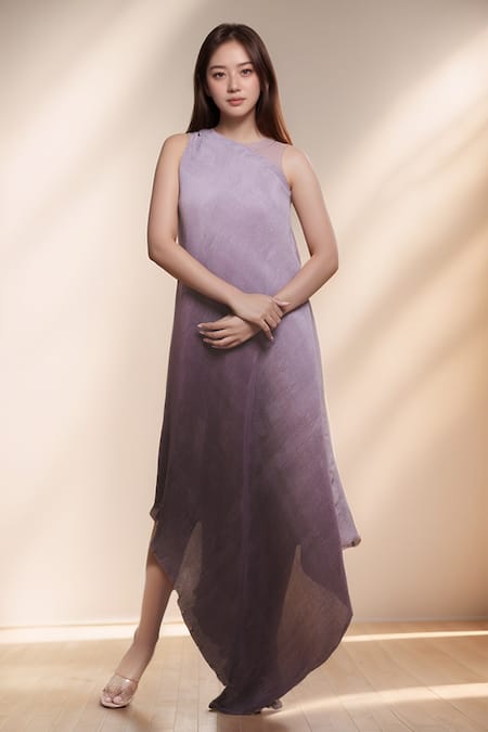 Khwaab by Sanjana Lakhani Tiana Pleated Ombre Dress 