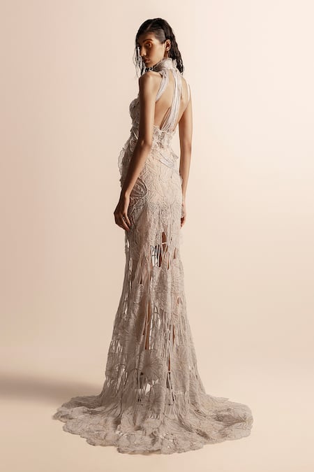 Abhishek Sharma 3D Patchwork Embellished Top 