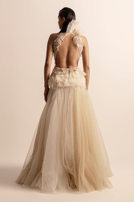 Abhishek Sharma Pod 3D Patchwork Asymmetrical Top 