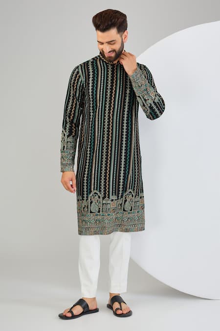 Kasbah Linear Chikankari Kurta 