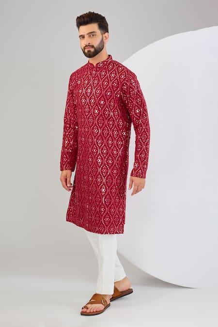 Kasbah Mirror Work Straight Kurta 