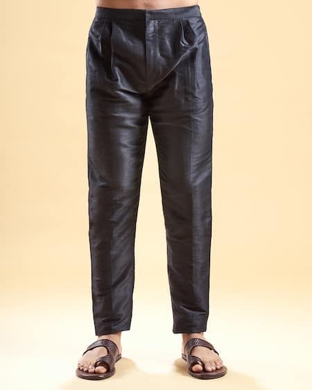 Buy_Arihant Rai Sinha_Blue Silk, Jacquard Embroidery Abstract Thread Sherwani With Pyjama 