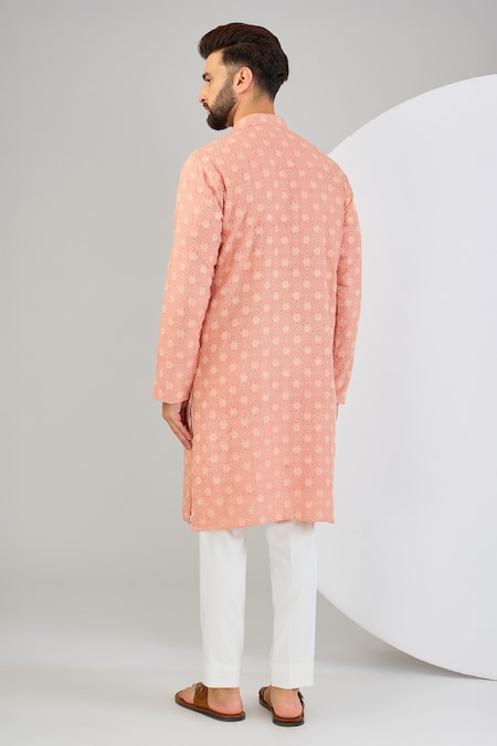 Kasbah Geometric Chikankari Kurta 