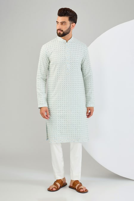 Kasbah Scallop Sequin Embroidered Kurta 