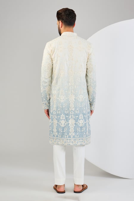 Kasbah Floral Ombre Embroidered Kurta 