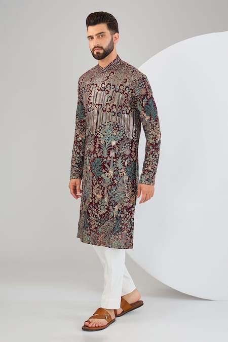 Kasbah Flora Fauna Embroidered Kurta 