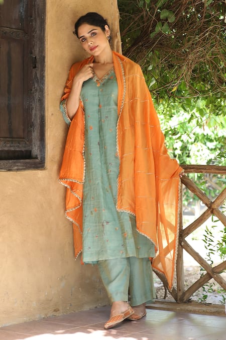 Label Kinjal Modi Floral Print Kurta Pant Set 