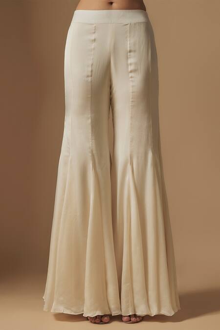 Asaga Ivory Tulle, Satin, Organza Embroidery, Beads, Tidal Hand Kurta Sharara Set Online at Aza Fashions Asaga_Ivory Tulle, Satin, Organza Embroidery, Beads, Tidal Hand Kurta Sharara Set _Online_at_Aza_Fashions