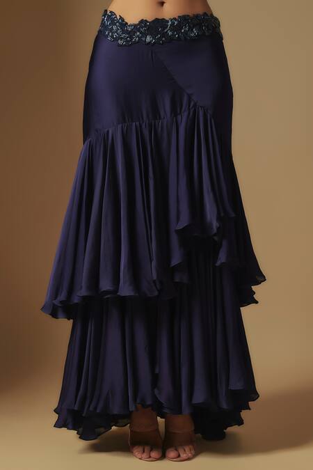 Buy Asaga Blue Satin, Organza, Tulle Cut Work, Mirrors, Marasu Hand Cape And Skirt Set Online at Aza Fashions Buy_Asaga_Blue Satin, Organza, Tulle Cut Work, Mirrors, Marasu Hand Cape And Skirt Set _Online_at_Aza_Fashions