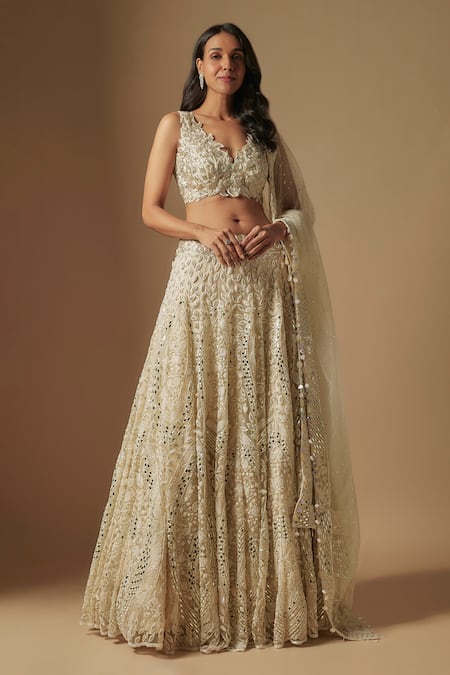 Asaga Ambler Hand Embroidered Lehenga Set 