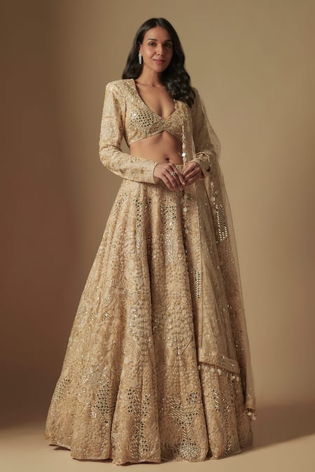 Asaga Bronx Hand Embroidered Lehenga Set 