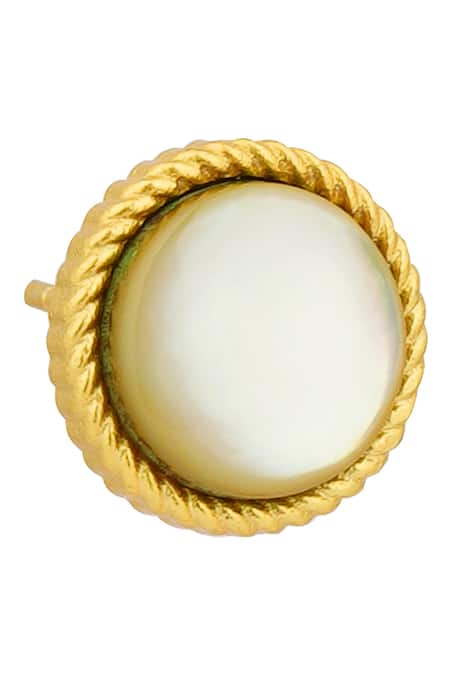 ZARIIN_Multi Color Stones Shakti Navratan Studded Earrings_at_Aza_Fashions