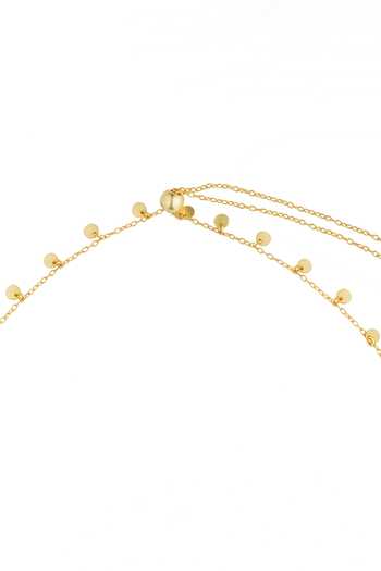 ZARIIN_Gold Plated Delicate Path Lariat Necklace_Online_at_Aza_Fashions