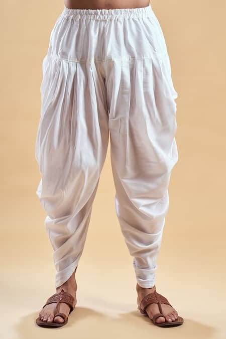 Buy_Arihant Rai Sinha_Blue Silk, Cotton Sequins, Embroidery Sherwani With Solid Dhoti Pant 