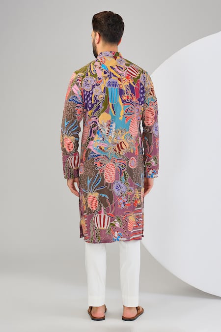 Kasbah Zari Embroidered Straight Kurta 