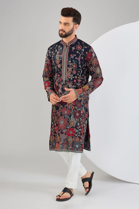 Kasbah Floral Embroidered Straight Kurta 