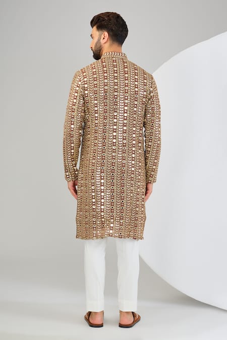 Kasbah Mirror & Zari Embroidered Kurta 