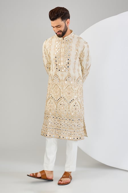 Kasbah Thread Embroidered Straight Kurta 