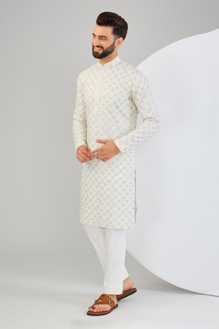 Kasbah Chikankari Straight Kurta 