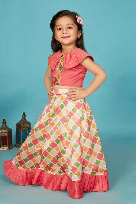 Buy Maaikid Beige , Silk, Satin Embroidery, Ruffles Floral Print Lehenga Set Online at Aza Fashions Buy_Maaikid_Beige , Silk, Satin Embroidery, Ruffles Floral Print Lehenga Set _Online_at_Aza_Fashions