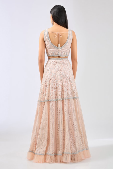 Rabani & Rakha Naida Cutwork Embroidered Lehenga Set 