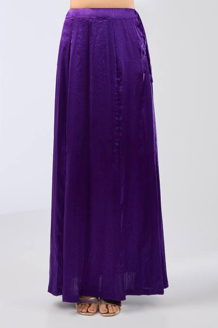 Shop_Rabani & Rakha_Purple Georgette Sequins Round Neck Nabai Embroidered Saree Set _Online_at_Aza_Fashions