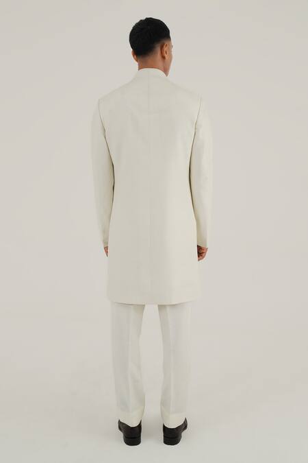 Shop Dhruv Vaish Ivory Silk Embroidery Floral Zari Sherwani at Aza Fashions Shop_Dhruv Vaish_Ivory Silk Embroidery Floral Zari Sherwani_at_Aza_Fashions