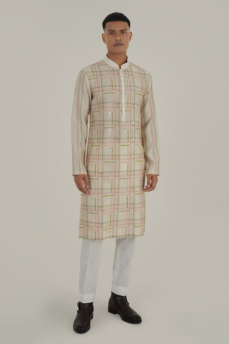 Dhruv Vaish Thread Embroidered Kurta Set 