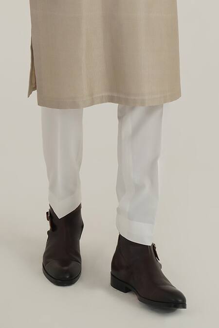 Dhruv Vaish Grey Cotton, Silk, Chanderi Embroidery Threadwork Kurta Set Online at Aza Fashions Dhruv Vaish_Grey Cotton, Silk, Chanderi Embroidery Threadwork Kurta Set_Online_at_Aza_Fashions