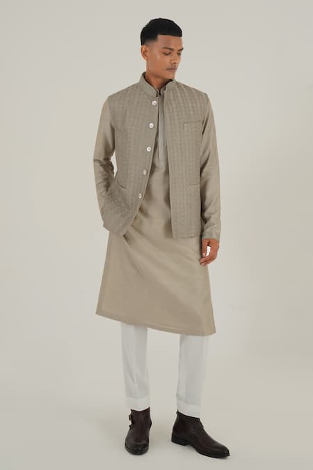 Dhruv Vaish Thread Embroidered Jawahar Jacket 