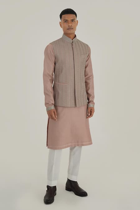 Dhruv Vaish Thread Work Jawahar Jacket 