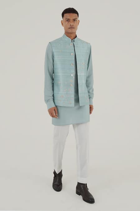 Dhruv Vaish Thread Embroidered Jawahar Jacket 