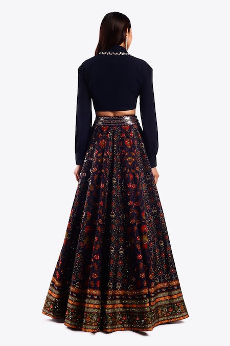 Onaya Floral Vine Pattern Lehenga With Blouse 