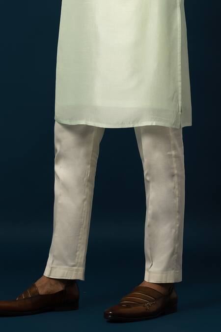 Buy Yoseba Green Bamboo, Cotton Embroidery Jaal Kurta With Pyjama Online at Aza Fashions Buy_Yoseba_Green Bamboo, Cotton Embroidery Jaal Kurta With Pyjama _Online_at_Aza_Fashions