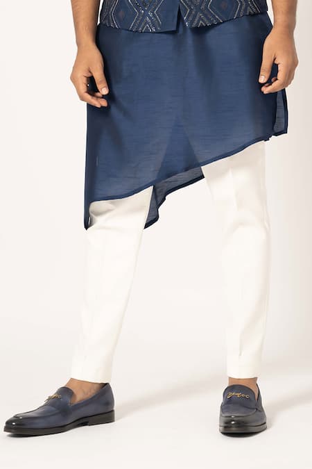 Yoseba Blue Bamboo Cut Work Cutdana Embroidered Indigo Nehru Jacket Online at Aza Fashions Yoseba_Blue Bamboo Cut Work Cutdana Embroidered Indigo Nehru Jacket _Online_at_Aza_Fashions