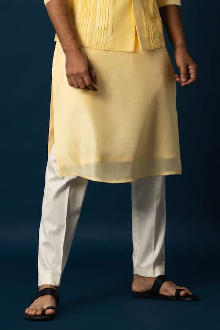 Buy Yoseba Yellow Silk, Cotton Sequins, Cut Work Cutdana Embroidered Nehru Jacket Set Online at Aza Fashions Buy_Yoseba_Yellow Silk, Cotton Sequins, Cut Work Cutdana Embroidered Nehru Jacket Set _Online_at_Aza_Fashions