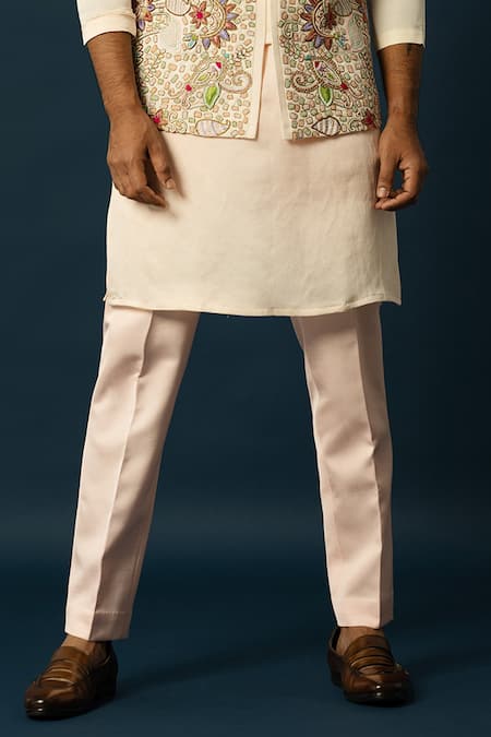 Shop Yoseba Beige Linen, Satin Cut Work, Embroidery Cutdana Nehru Jacket Set Online at Aza Fashions Shop_Yoseba_Beige Linen, Satin Cut Work, Embroidery Cutdana Nehru Jacket Set _Online_at_Aza_Fashions