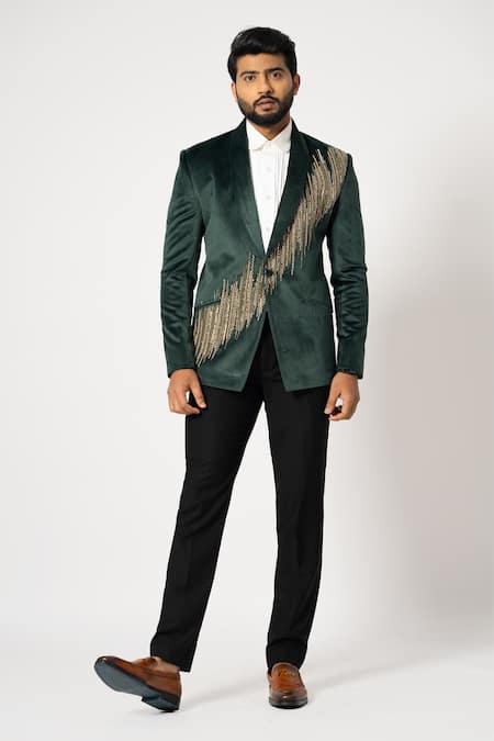 YOSEBA Gotham Shimmering Blazer With Trouser 