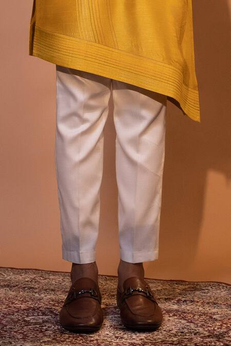 Buy Yoseba Yellow Bamboo, Cotton Embroidery Mustard Linear Bundi Set Online at Aza Fashions Buy_Yoseba_Yellow Bamboo, Cotton Embroidery Mustard Linear Bundi Set _Online_at_Aza_Fashions